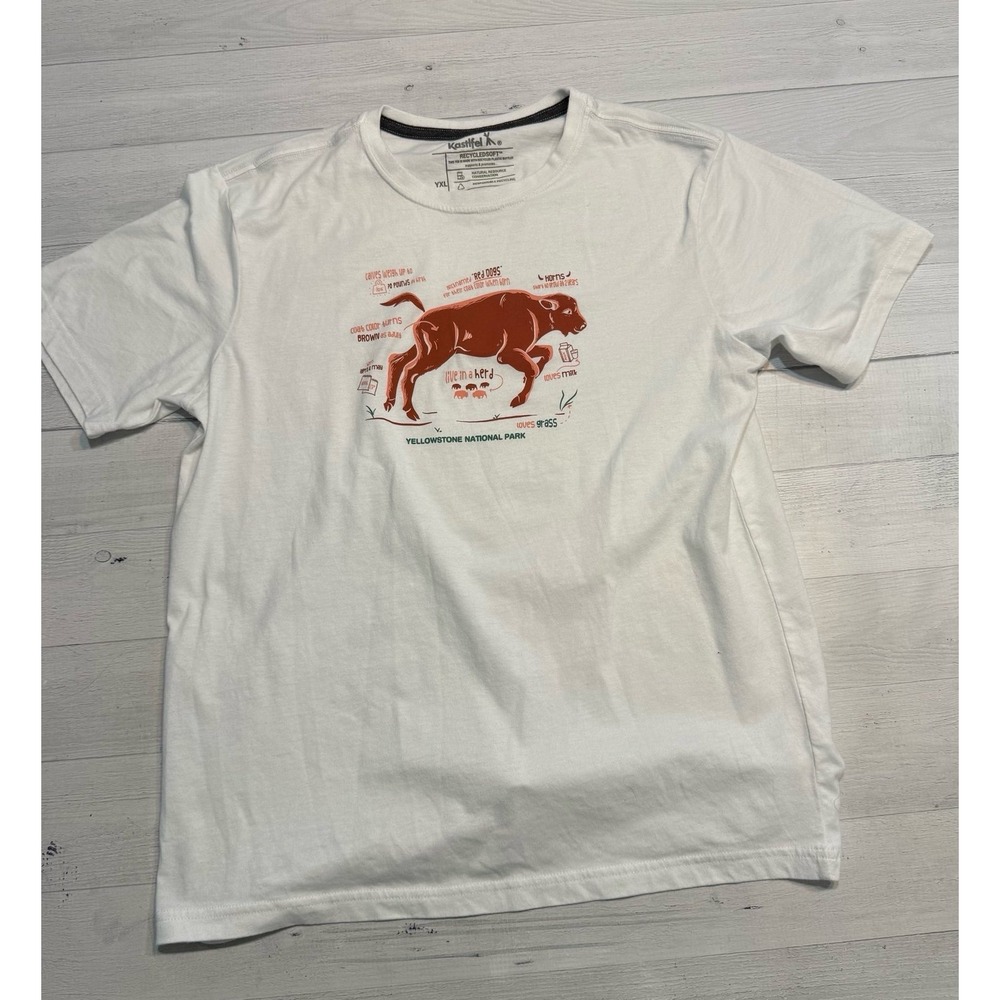 Kastfel calve Yellowstone national park girls short sleeve shirt youth XL‎